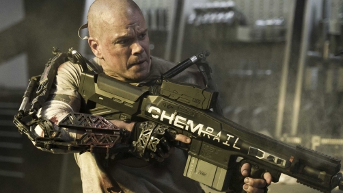 ‘Elysium Clip’ Matt Damon Takes On a Robot